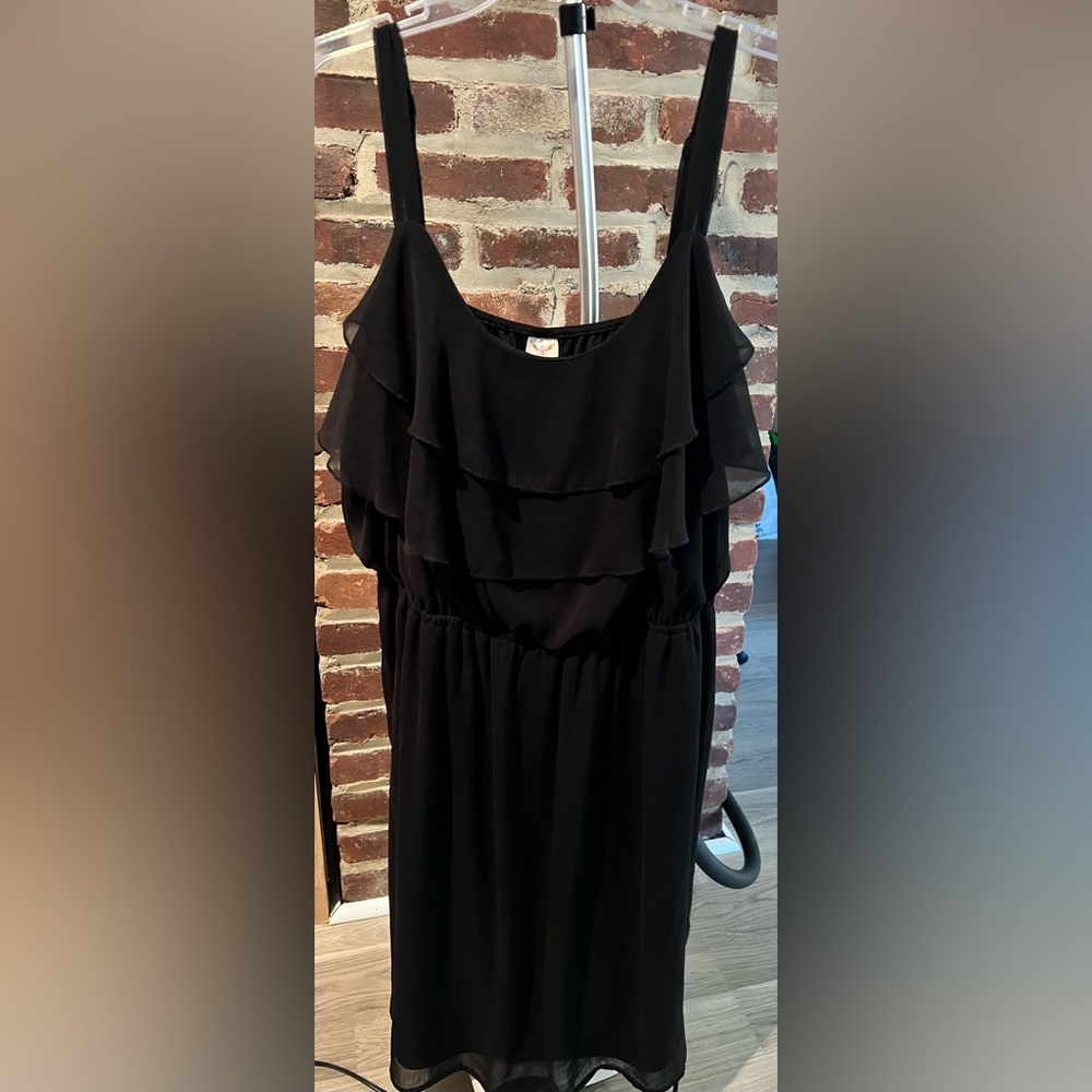 Elegant Black Ruffled Dress